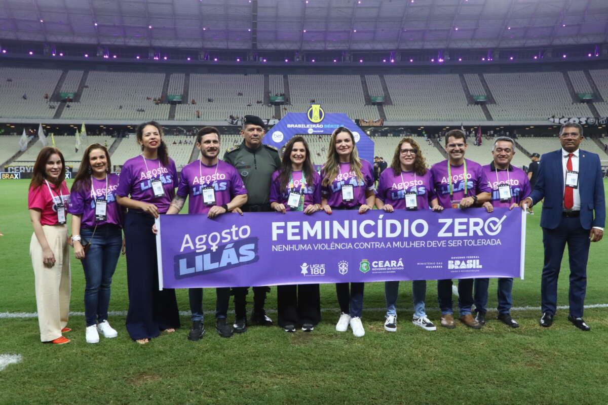 Campanha #EuLigo180 reforça o combate à violência contra a mulher na Arena Castelão